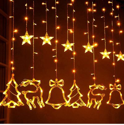 Bell string light led christmas decor for home (5)
