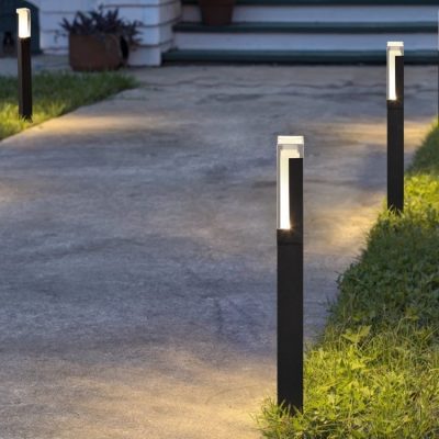 Exterior garden bollard for landscape solar light (5)