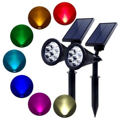 Mult color spot solar garden spotlight lights (1)