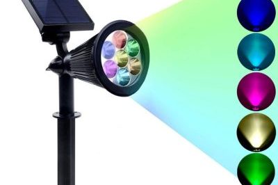 Solar spotlight outdoor color lights (2)
