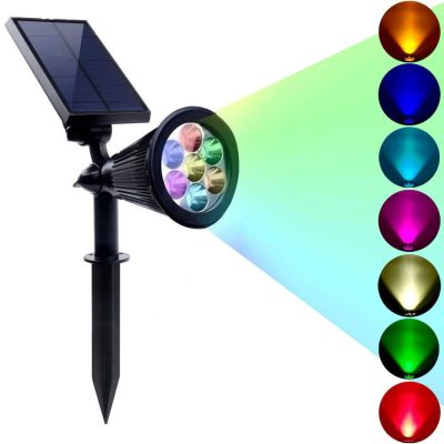 Solar spotlight outdoor color lights (2)