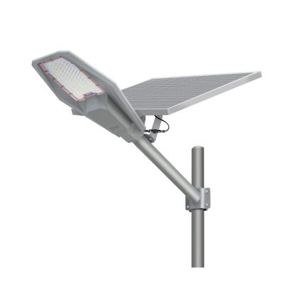 Solar street light with pole lampadaire (2)
